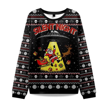 2026 Santa Claus Was Kidnapped By Aliens Christmas Ugly Sweater Moonbestprint