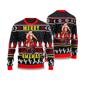 2025 Santa Cycling Merry Christmas Ugly Sweater – Moonbestprint