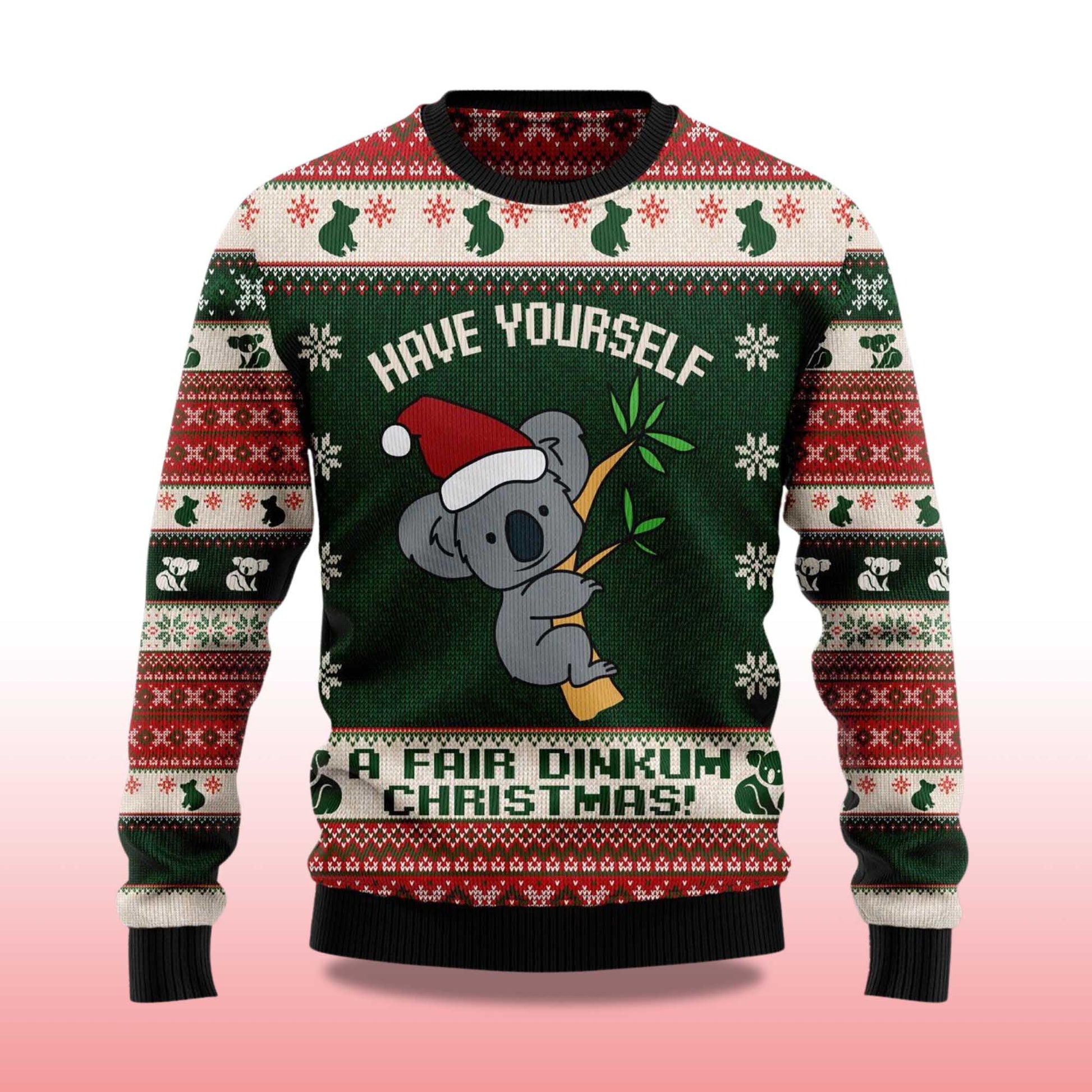2026 Santa Koala Christmas Ugly Sweater Moonbestprint