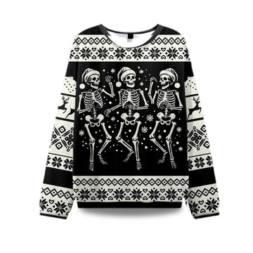 2026 Skeleton Dance Ugly Christmas Sweater Moonbestprint