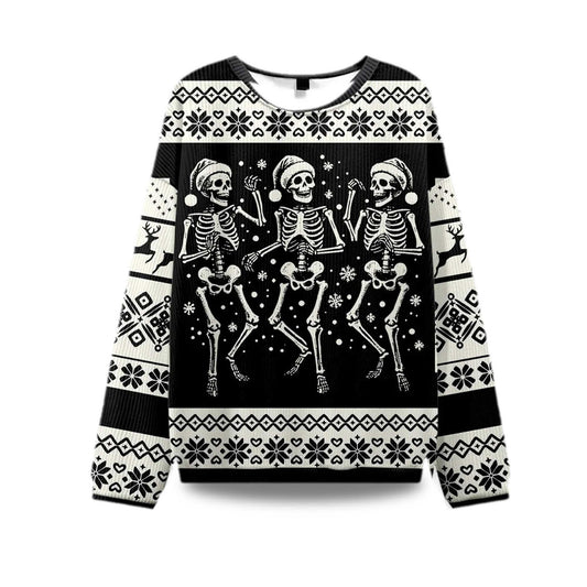 2026 Skeleton Dance Ugly Christmas Sweater Moonbestprint