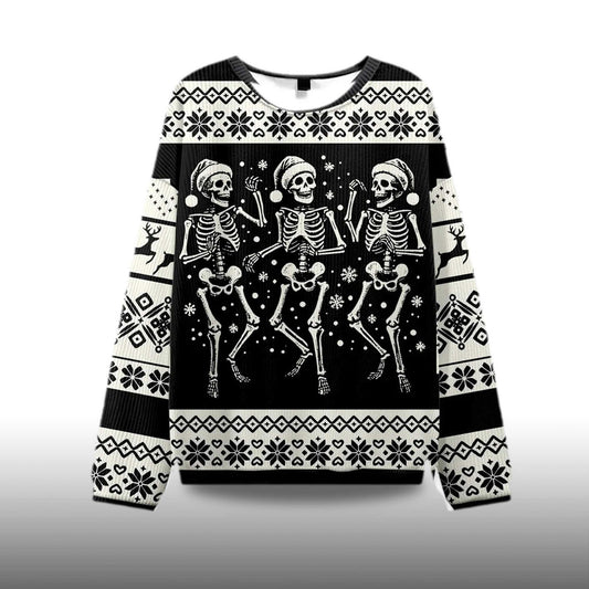 2026 Skeleton Dance Ugly Christmas Sweater Moonbestprint