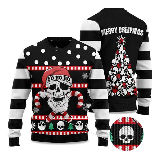 2026 Skull Creepmas Ugly Christmas Sweater Moonbestprint