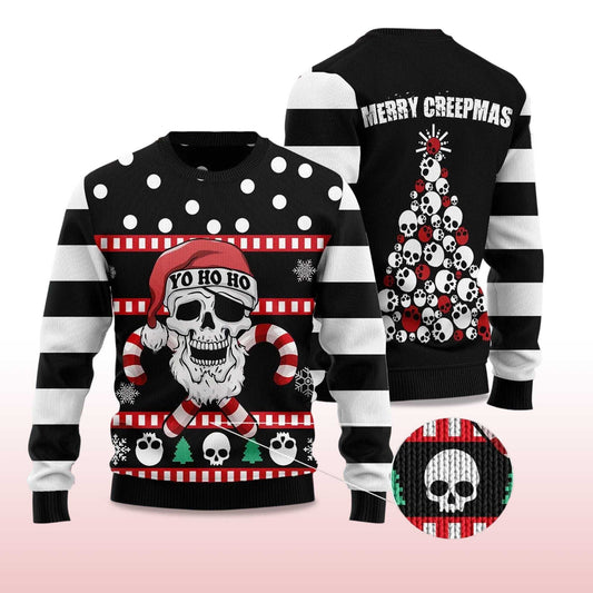 2026 Skull Creepmas Ugly Christmas Sweater Moonbestprint