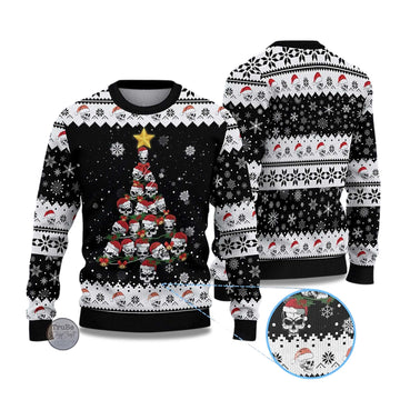 2026 Skull Pine Tree Ugly Christmas Sweater Moonbestprint
