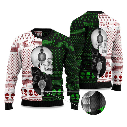 2026 Skull Yinyang Ugly Christmas Sweater Moonbestprint