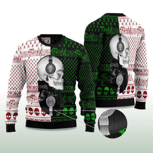 2026 Skull Yinyang Ugly Christmas Sweater Moonbestprint