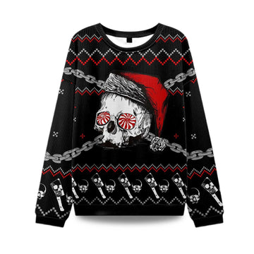 2026 Skulls And Chains Ugly Christmas Sweater Moonbestprint