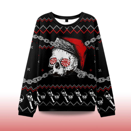 2026 Skulls And Chains Ugly Christmas Sweater Moonbestprint