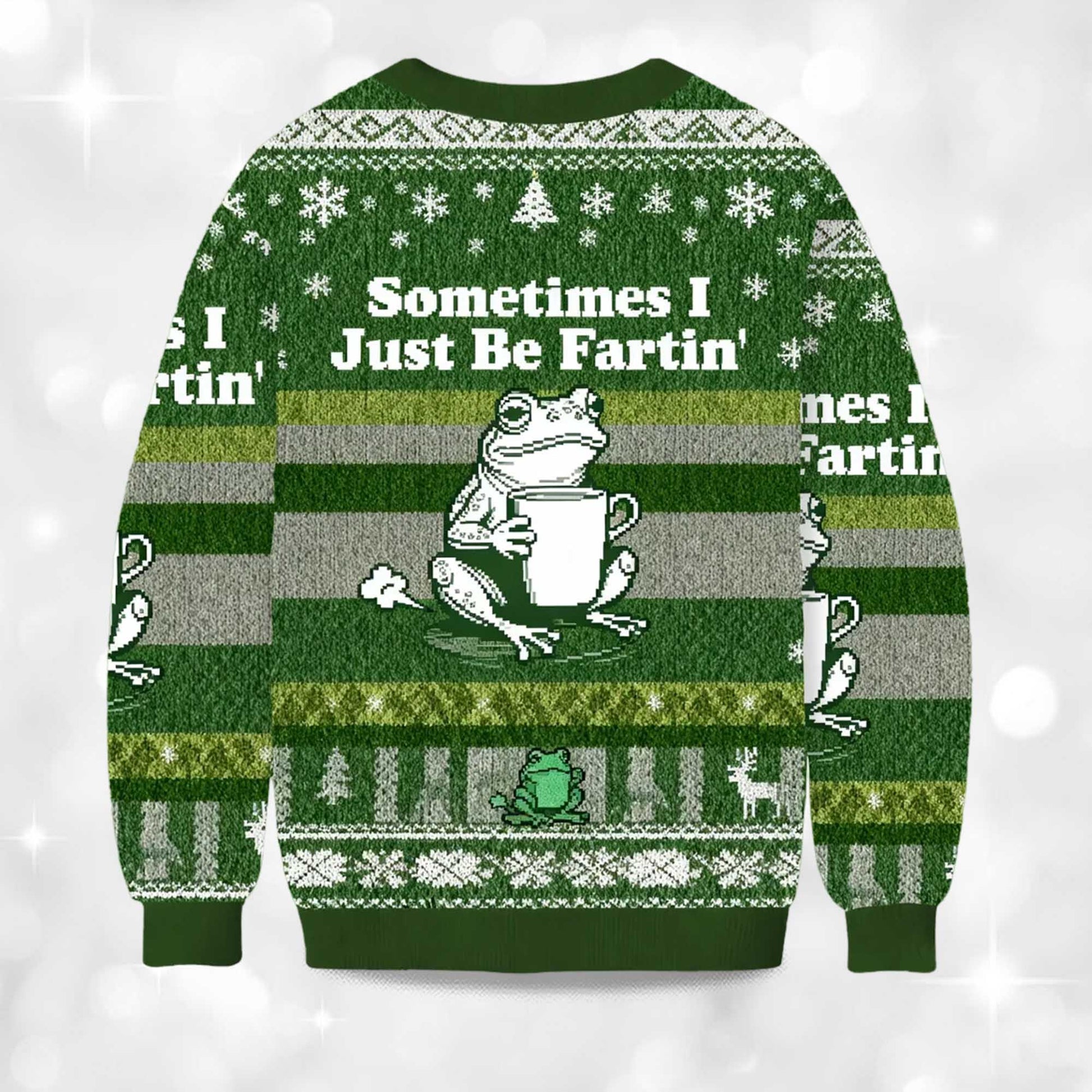 2026 Sometimes I Just Be Fartin Frog Christmas Ugly Sweater Moonbestprint
