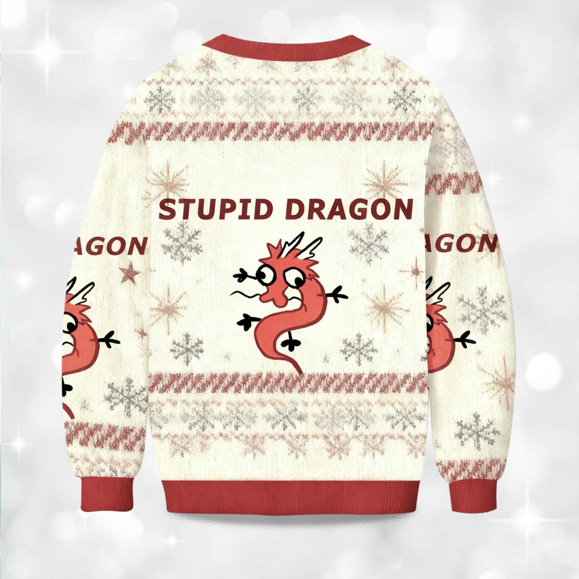 2026 Stupid Dragon Christmas Ugly Sweater Moonbestprint