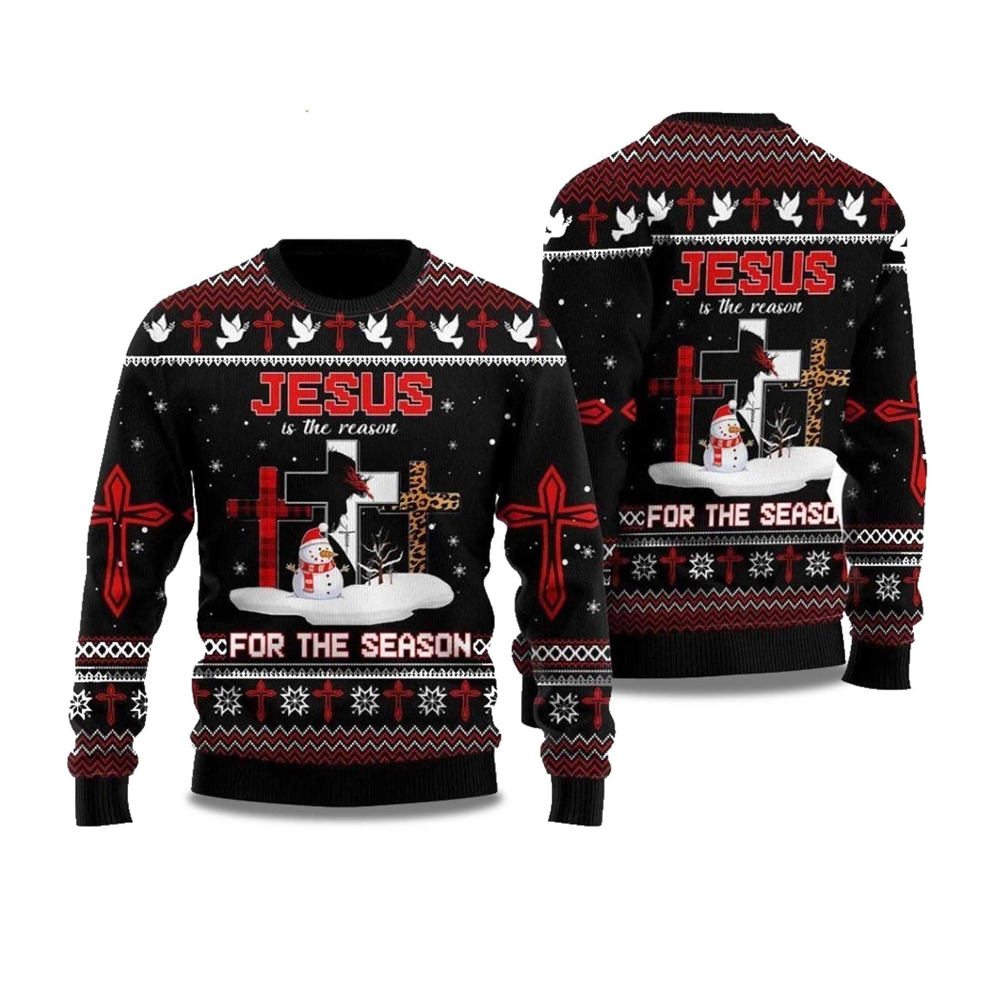 2026 Jesus The Reason for The Season Ugly Christmas Sweater Moonbestprint