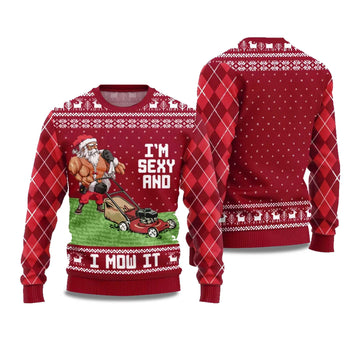 2026 Swole Santa Sexy And Mow It Ugly Christmas Sweater Moonbestprint
