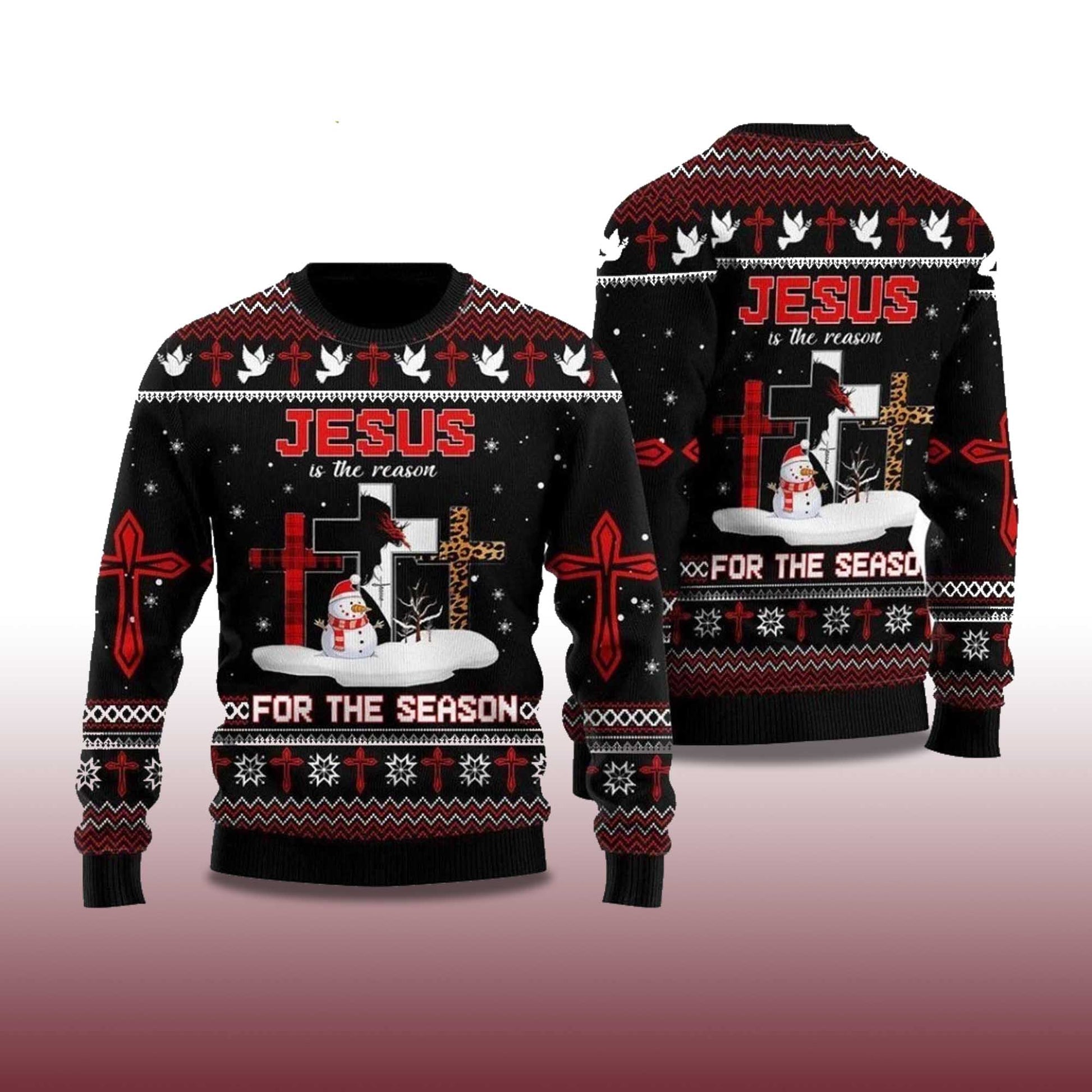 2026 Jesus The Reason for The Season Ugly Christmas Sweater Moonbestprint