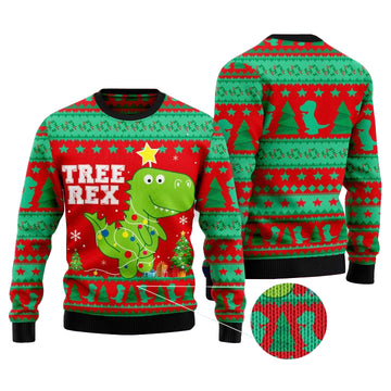 2025 T-Rex Tree Christmas Ugly Sweater – Moonbestprint