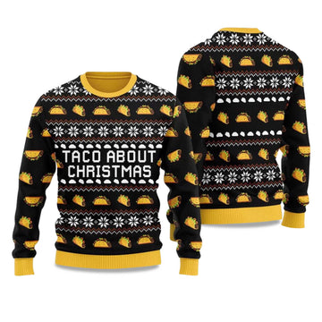 2026 Taco About Christmas Ugly Christmas Sweater Moonbestprint