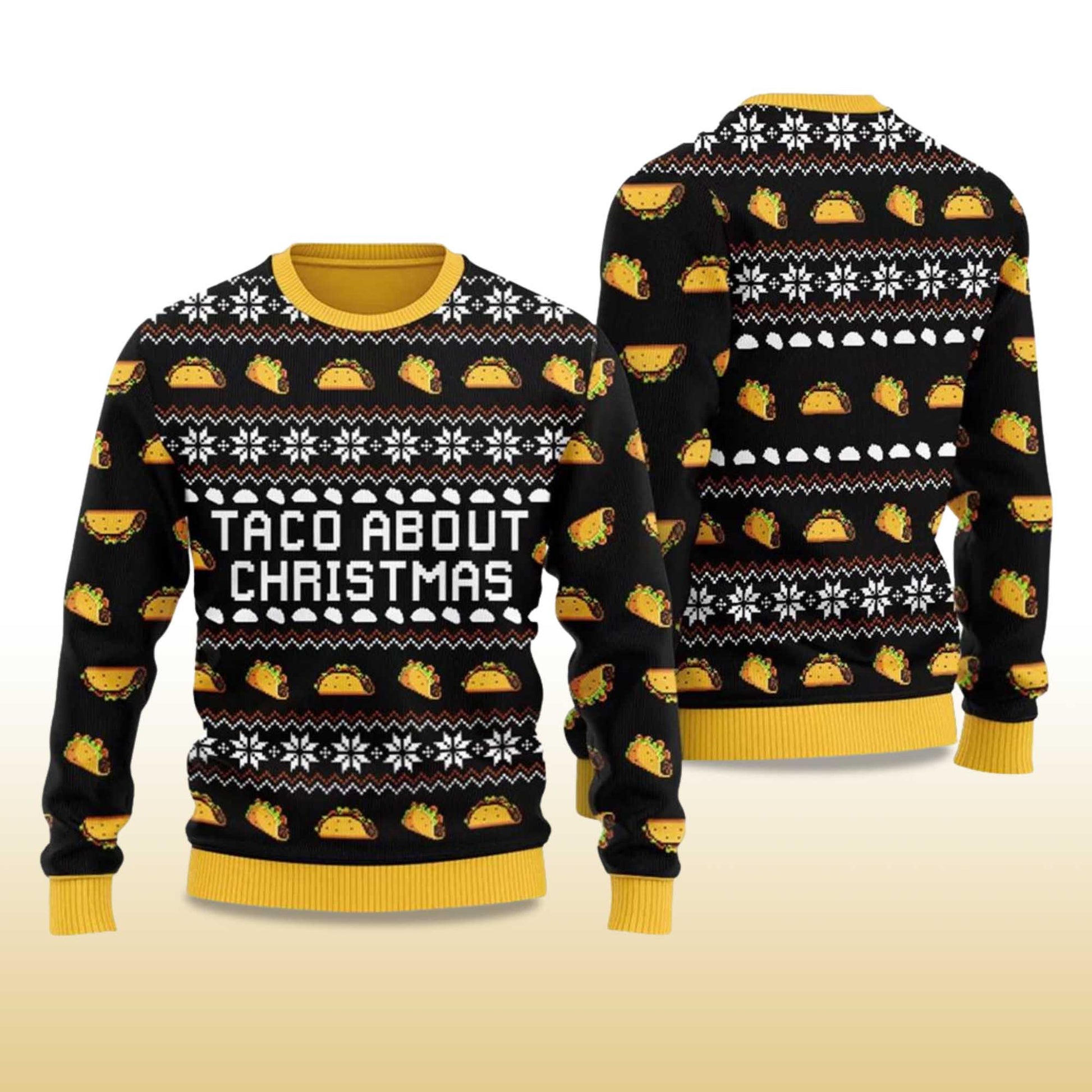 2026 Taco About Christmas Ugly Christmas Sweater Moonbestprint