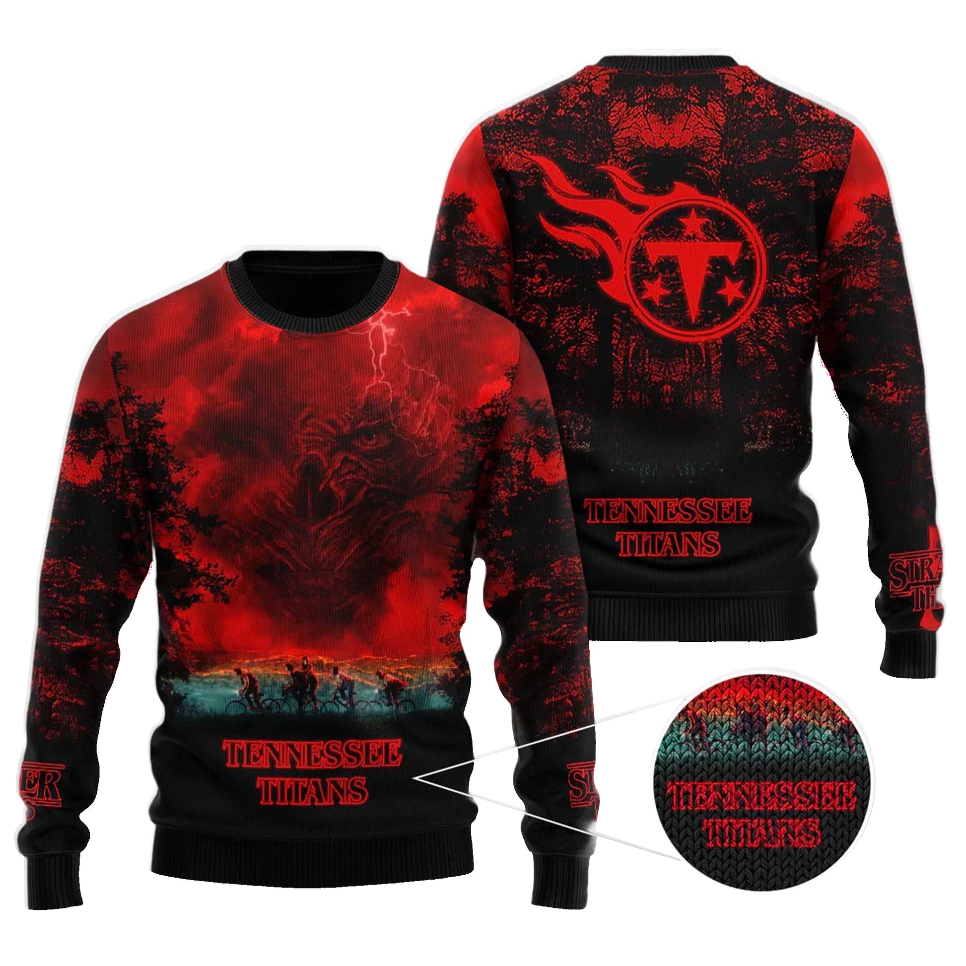 2025 Tennessee Titans Stranger Things Ugly Sweater – Moonbestprint