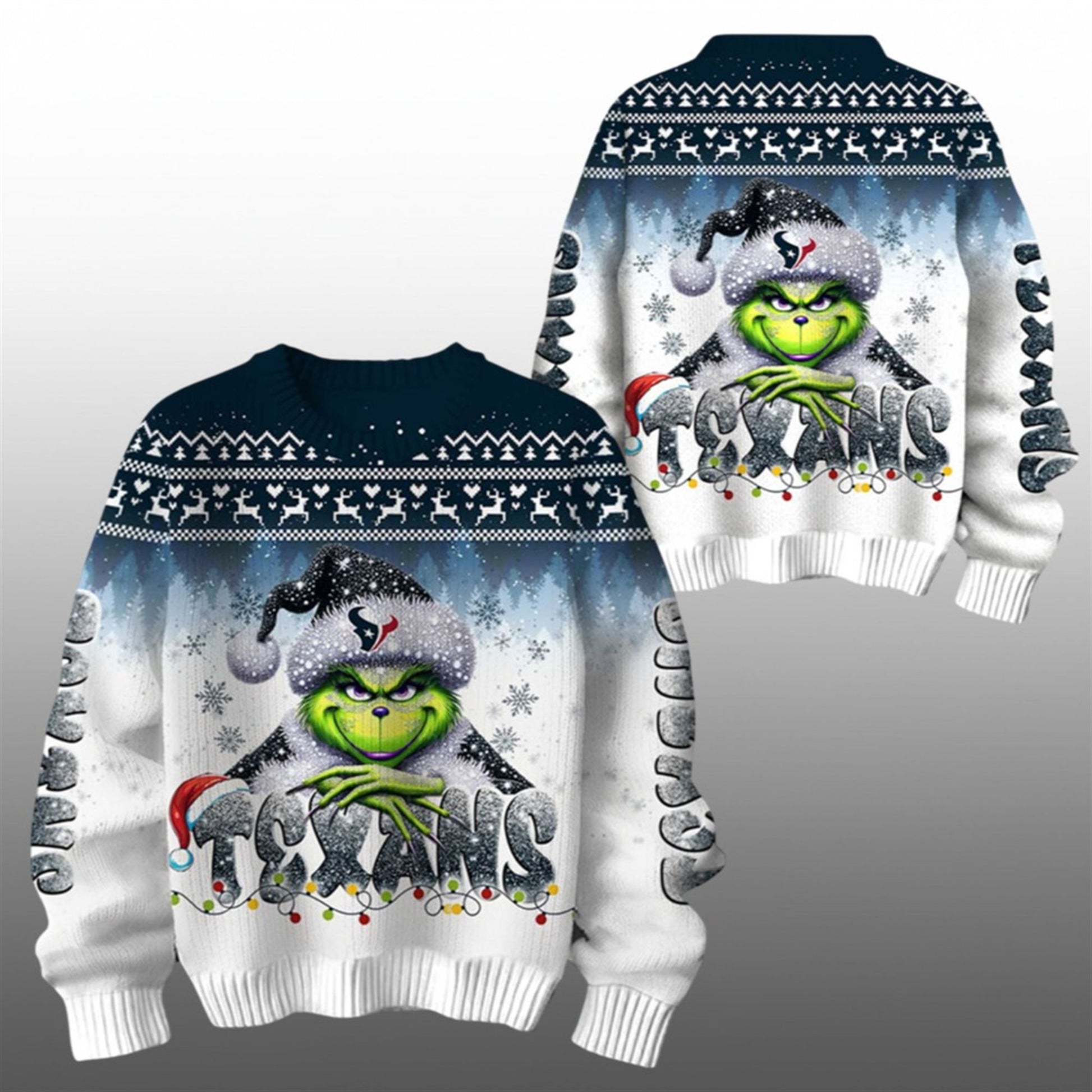 2026 Texans Grnch Season Christmas Ugly Sweater - Moonbestprint