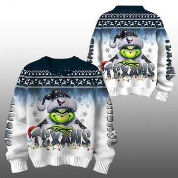 2026 Texans Grnch Season Christmas Ugly Sweater - Moonbestprint