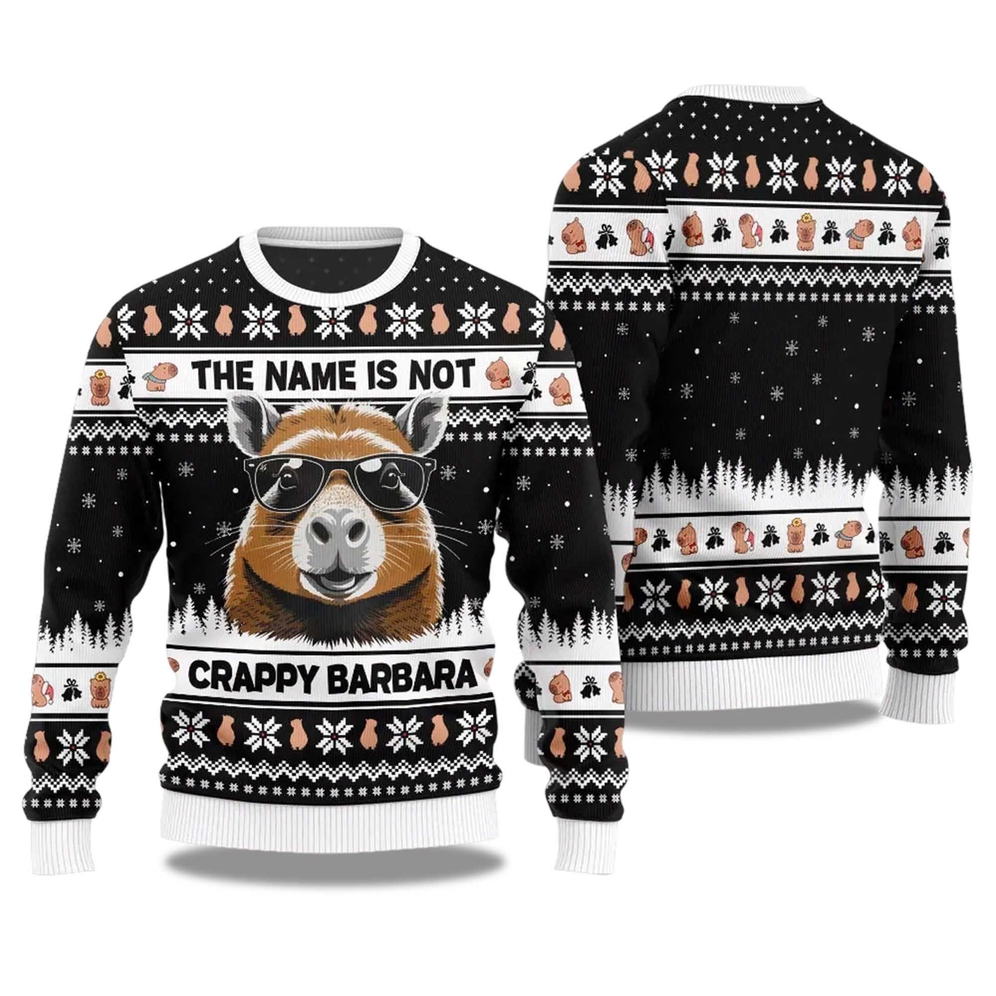 2026 The Name Is Not Capybara Ugly Christmas Sweater Moonbestprint