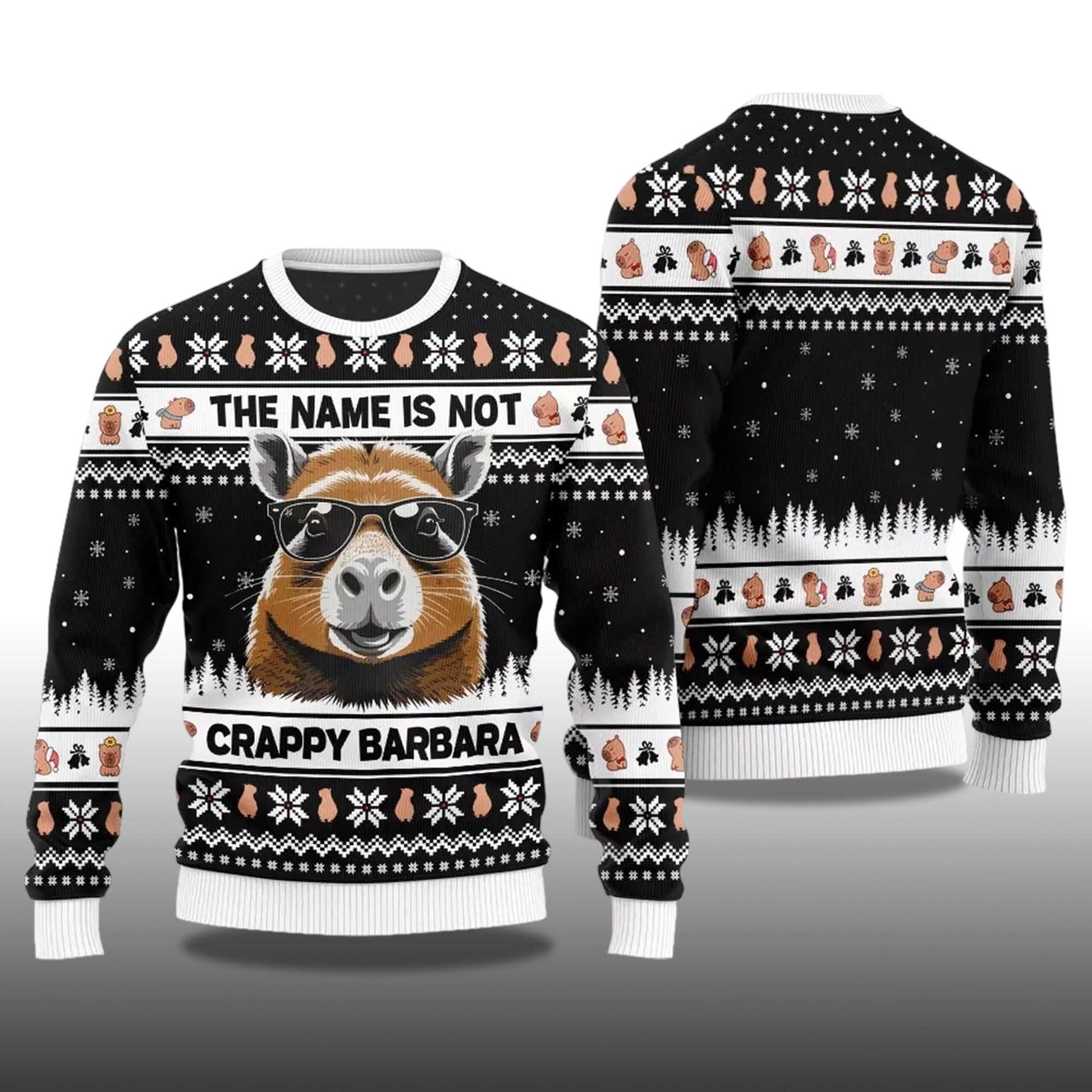 2026 The Name Is Not Capybara Ugly Christmas Sweater Moonbestprint
