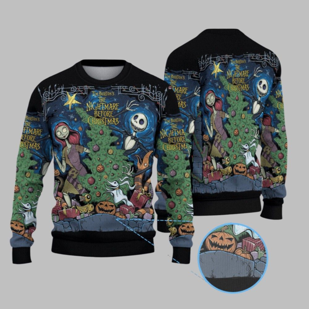 2026 Tim Burton's The Nightmare Before Christmas Ugly Sweater - Moonbestprint