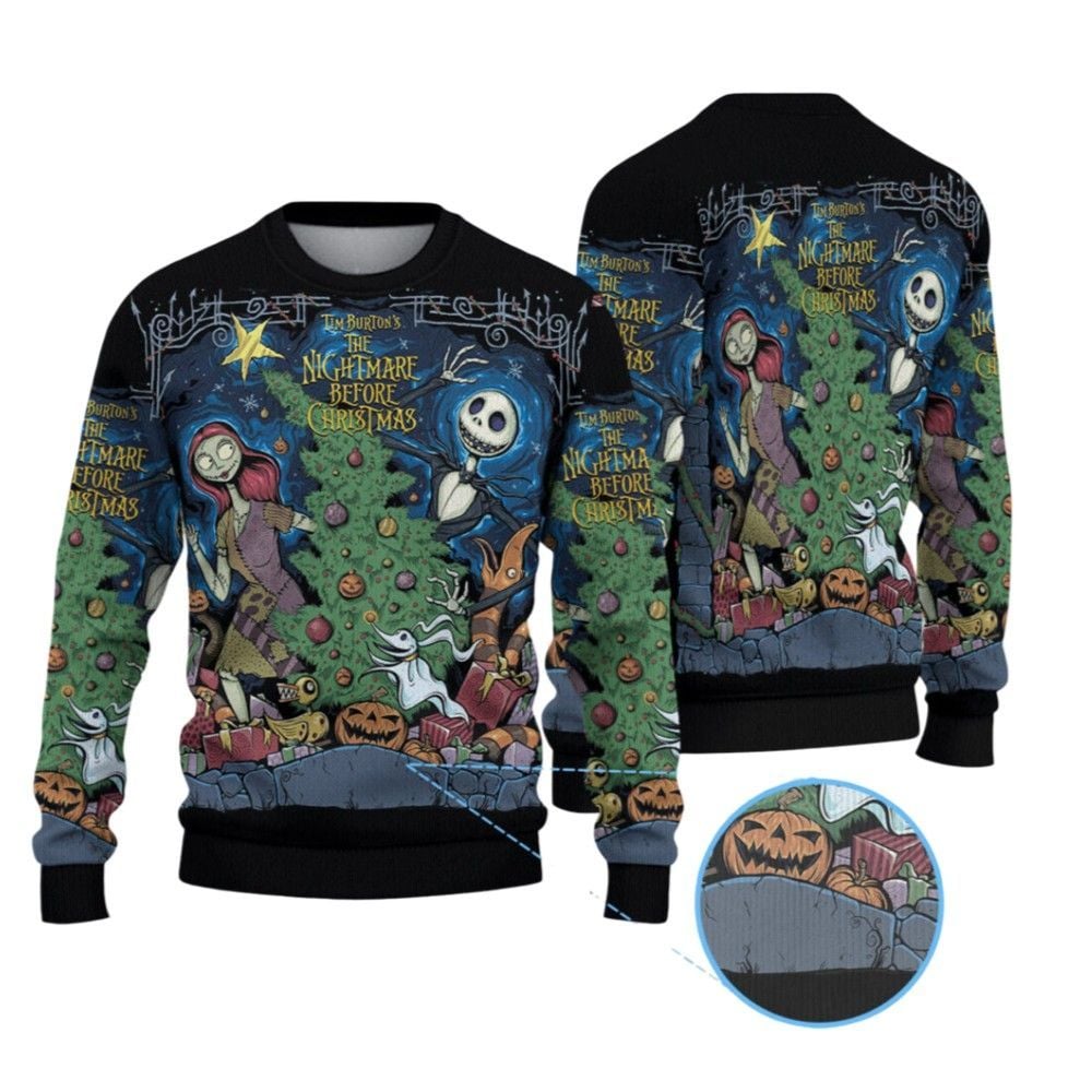2026 Tim Burton's The Nightmare Before Christmas Ugly Sweater - Moonbestprint