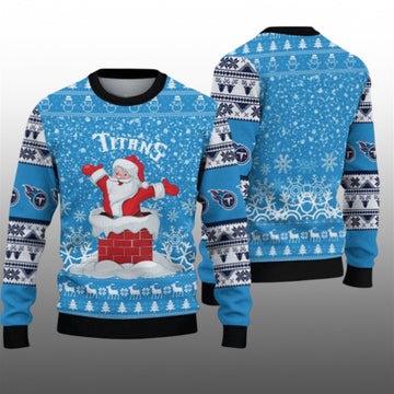 2026 Titans Funny Santa Ugly Christmas Sweater - Moonbestprint