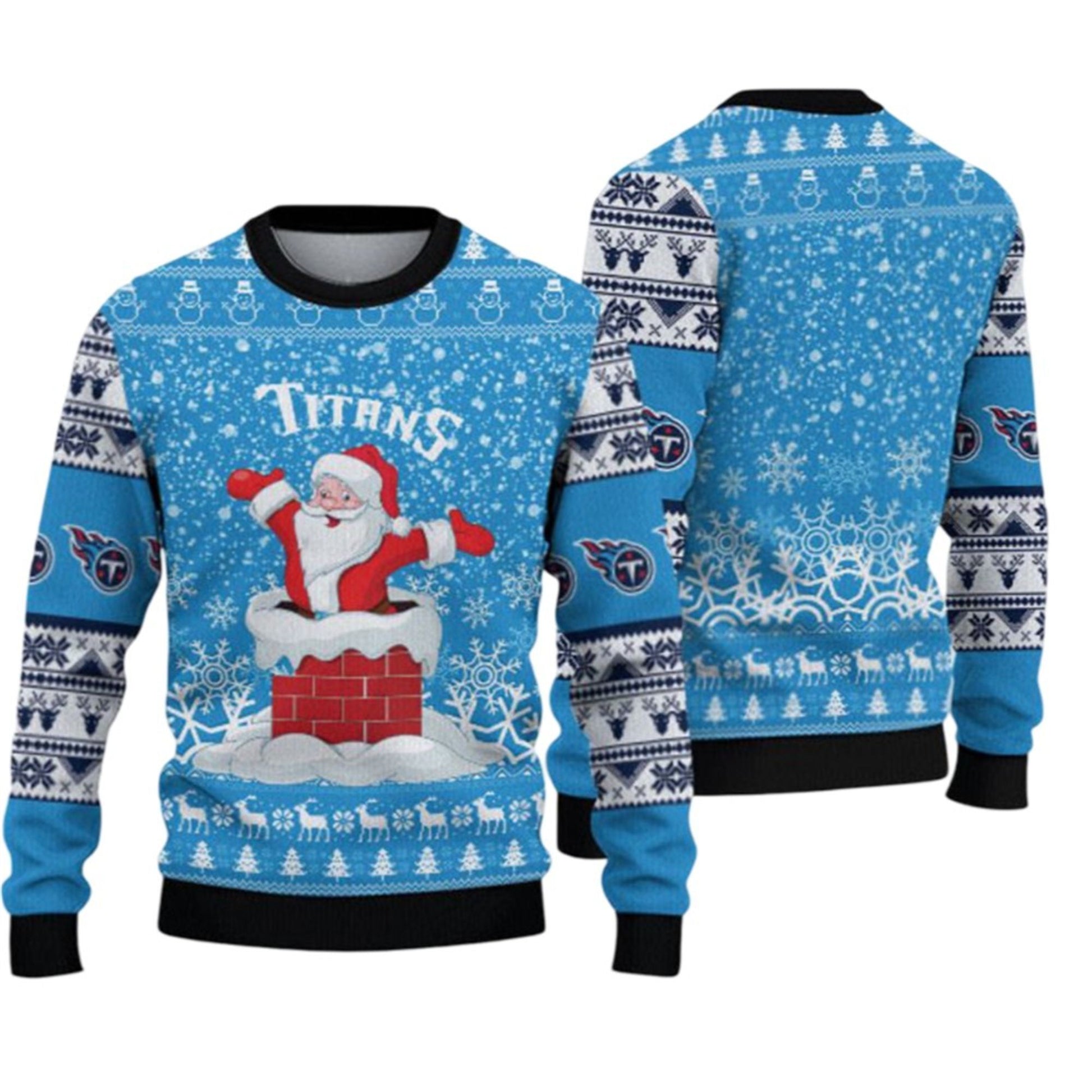 2026 Titans Funny Santa Ugly Christmas Sweater - Moonbestprint