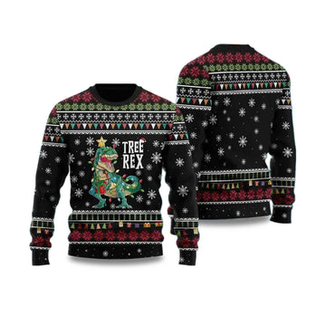 2026 Tree Rex Ugly Christmas Sweater Moonbestprint