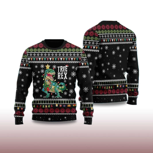 2026 Tree Rex Ugly Christmas Sweater Moonbestprint