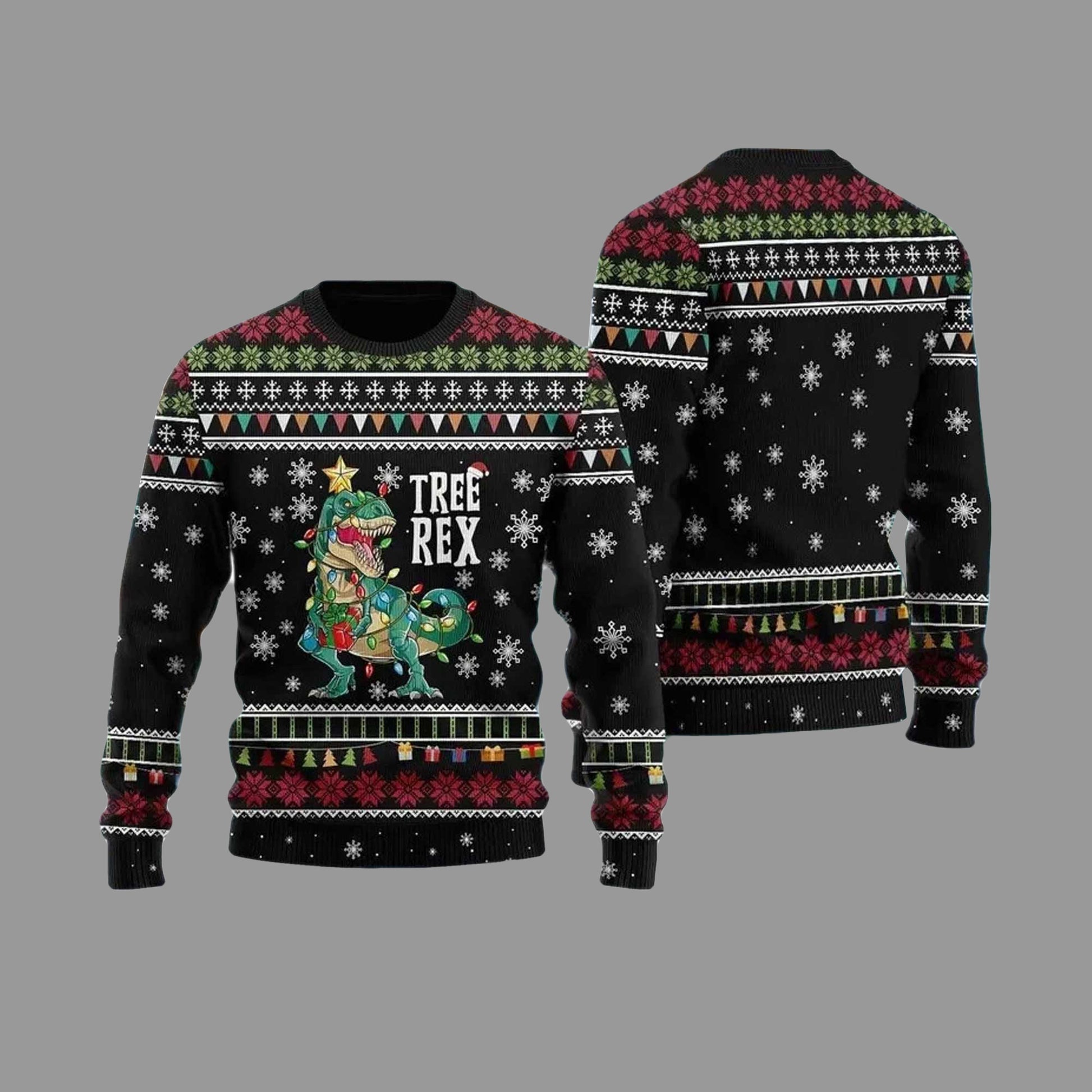 2025 Tree Rex Ugly Christmas Sweater – Moonbestprint