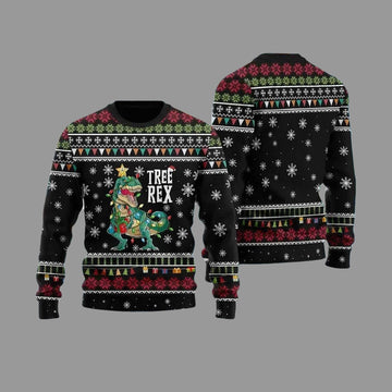 2025 Tree Rex Ugly Christmas Sweater – Moonbestprint