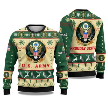 2026 US Army Proudly Served Veterans Ugly Christmas Sweater Moonbestprint