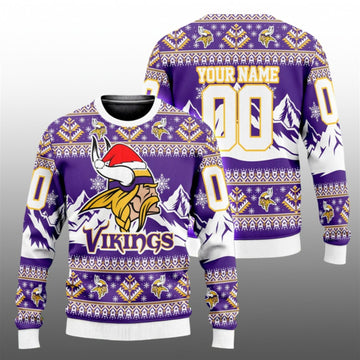 2026 Vikings Custom Ugly Christmas Sweater - Moonbestprint