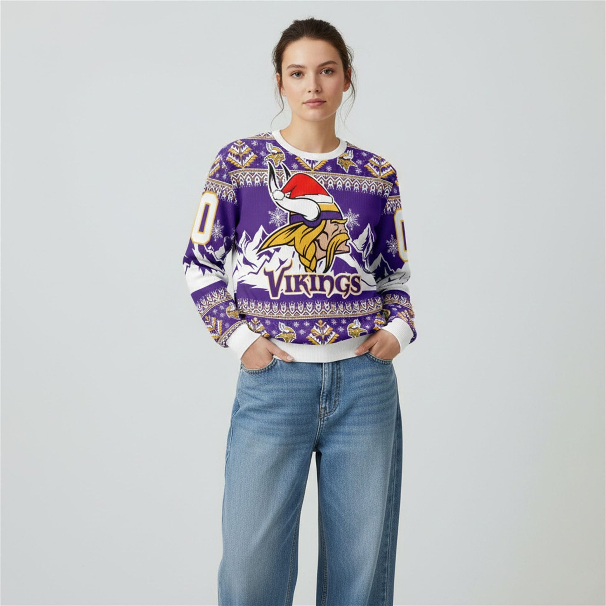 2026 Vikings Custom Ugly Christmas Sweater - Moonbestprint