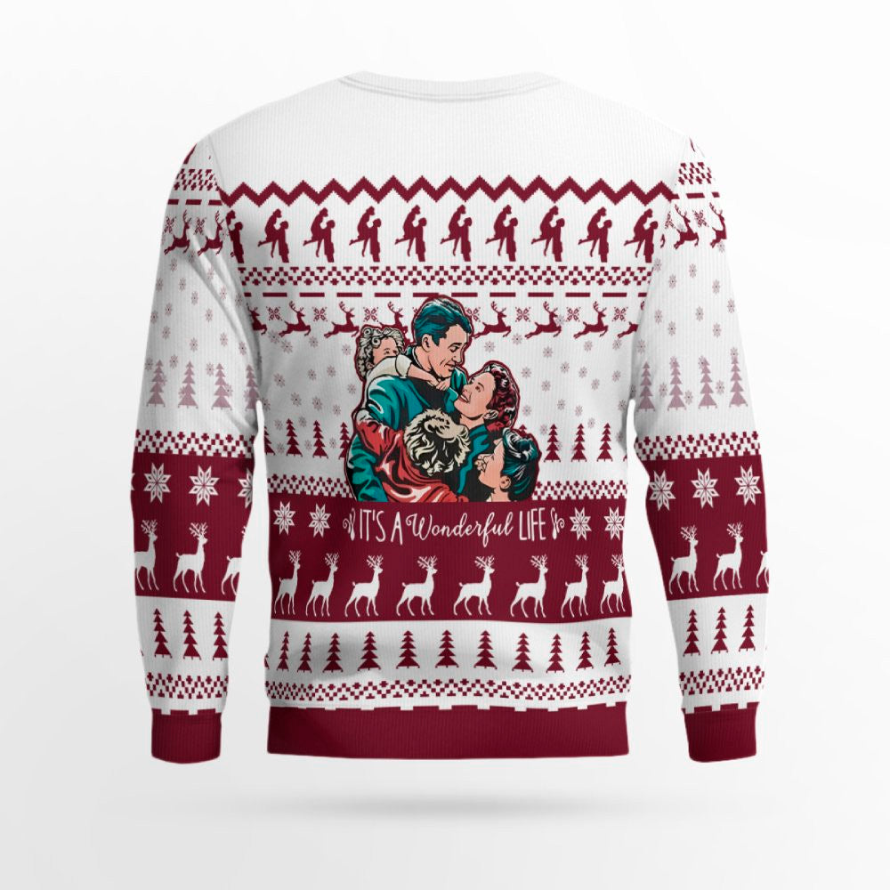 2025 Vintage It's A Wonderful Life Family Ugly Christmas Sweater – Moonbestprint