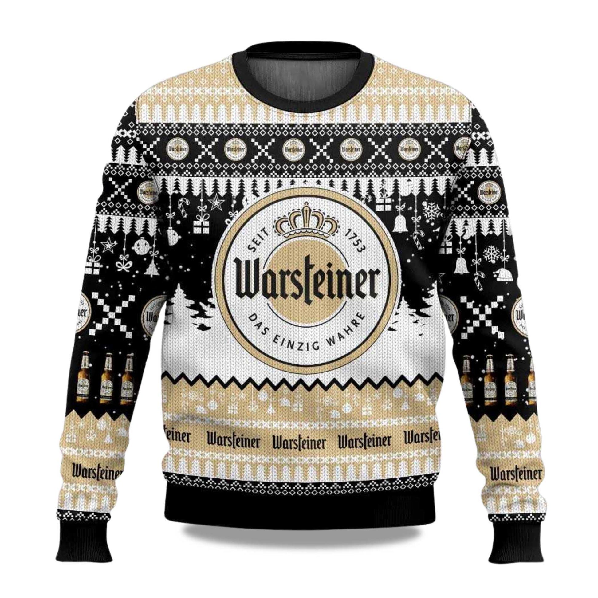 2026 Warsteiner German Beer Christmas Ugly Sweater Moonbestprint