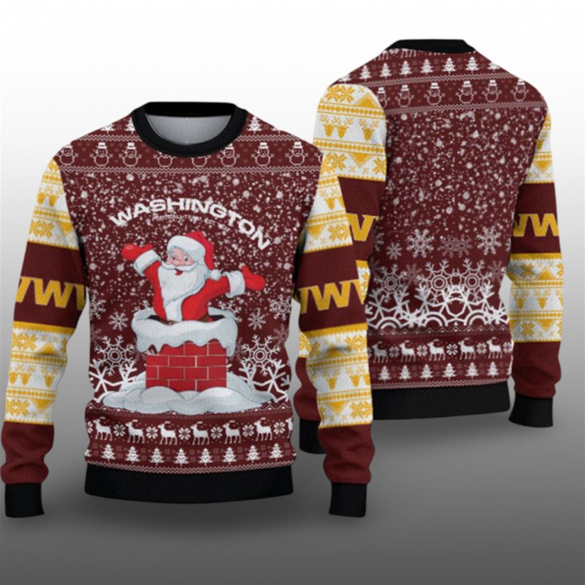 2026 Washington Funny Santa Ugly Christmas Sweater - Moonbestprint