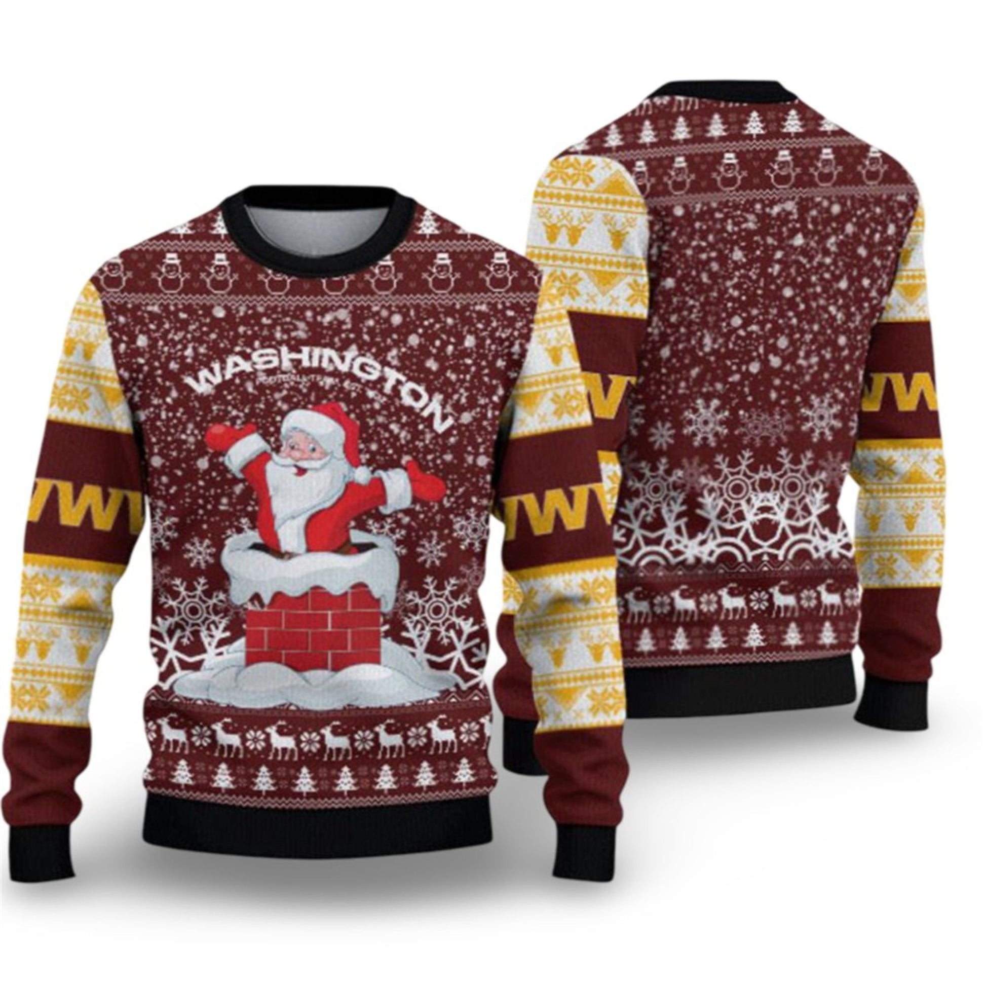 2026 Washington Funny Santa Ugly Christmas Sweater - Moonbestprint