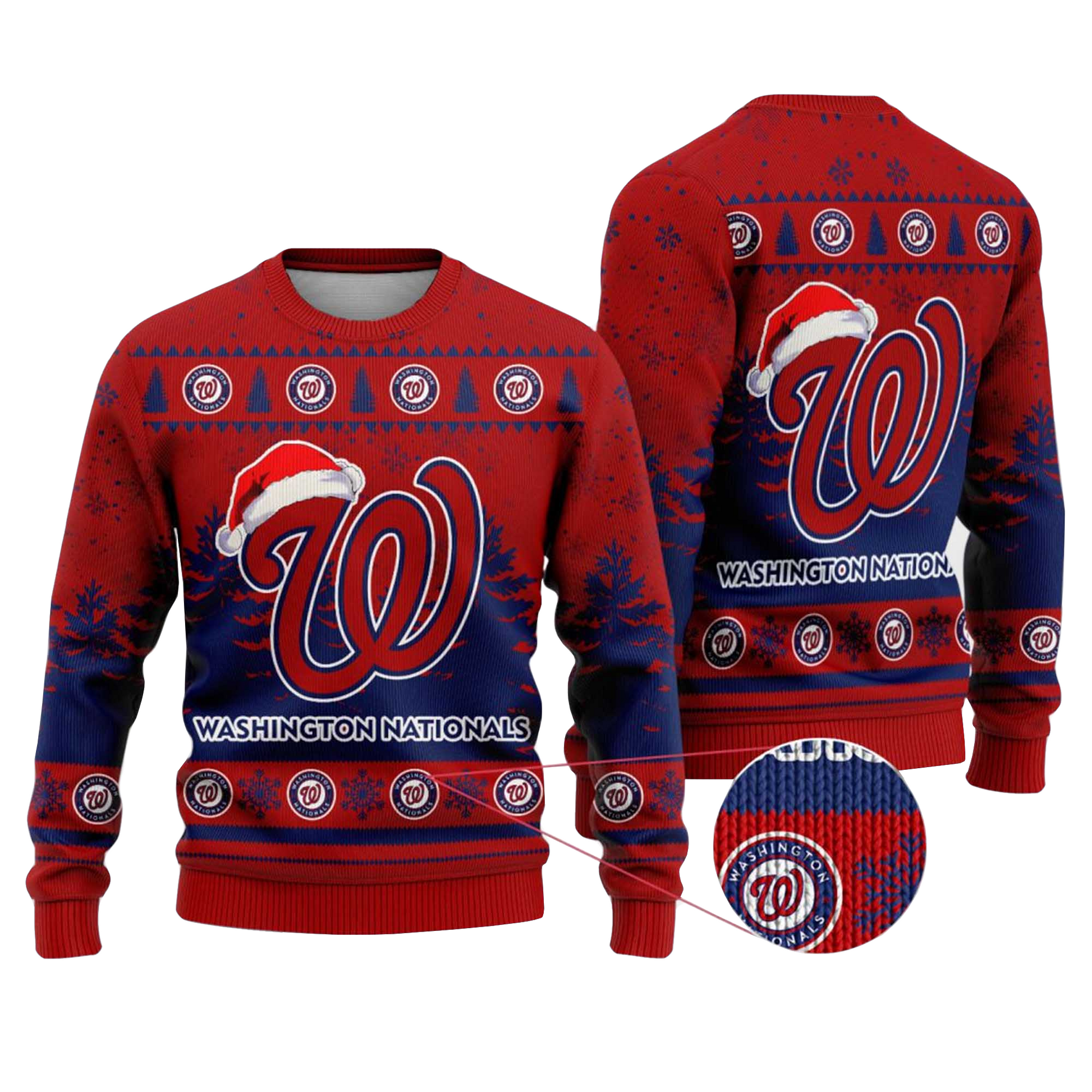 2025 Washington Nationals Snowflakes Christmas Ugly Sweater – Moonbestprint