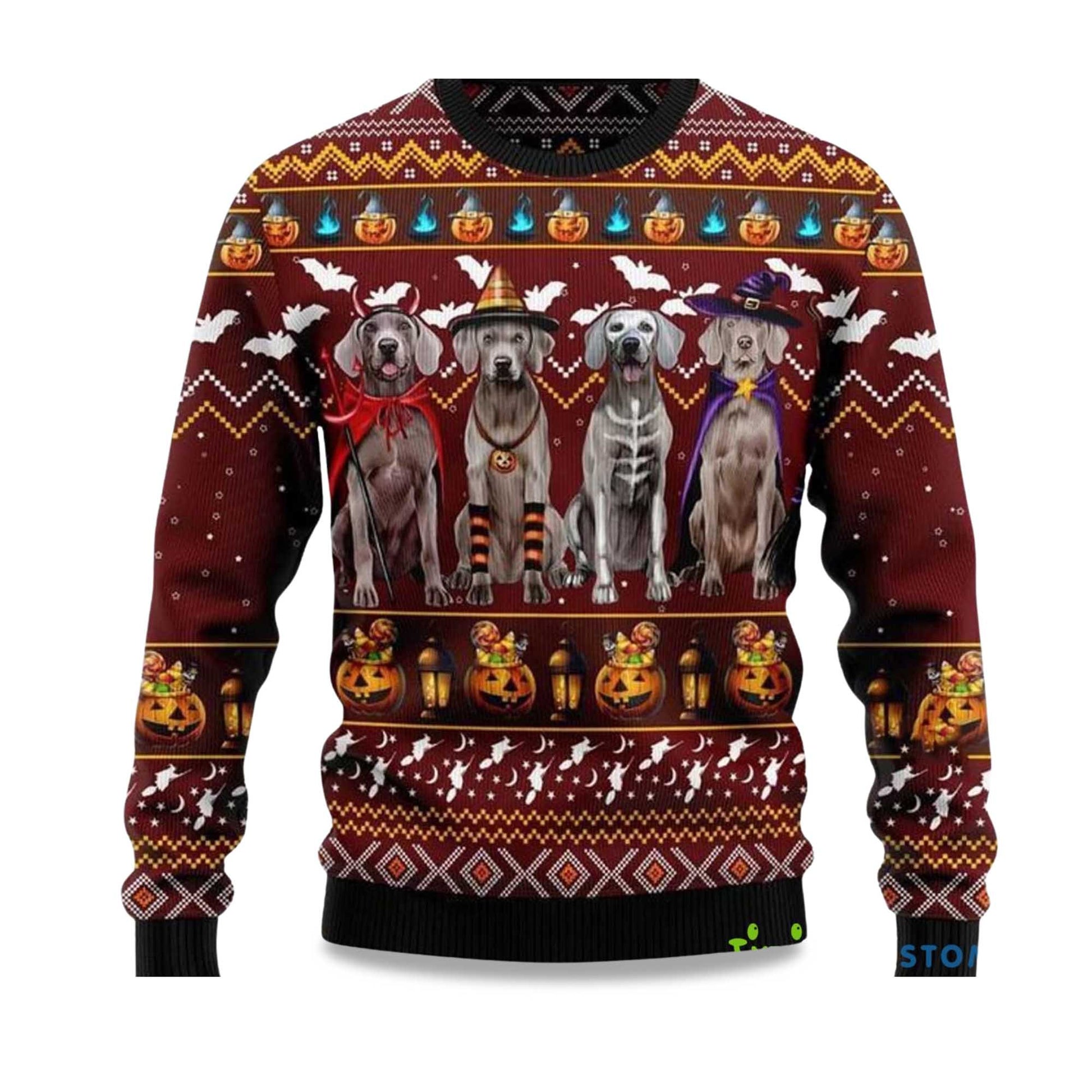 2026 Weimaraner Dog Ugly Christmas Sweater Moonbestprint