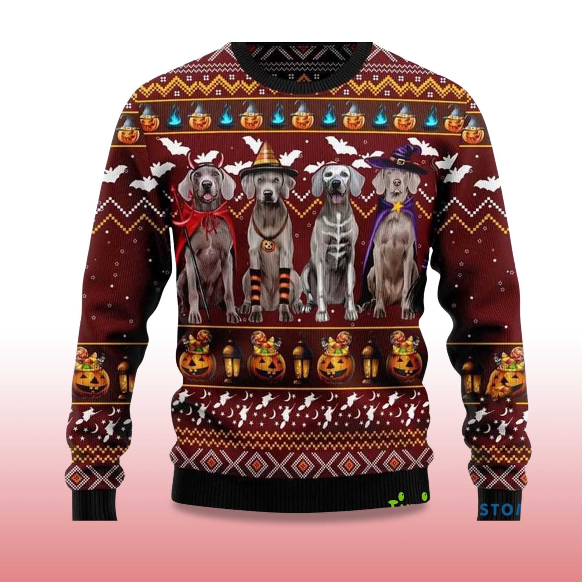 2026 Weimaraner Dog Ugly Christmas Sweater Moonbestprint