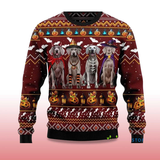 2026 Weimaraner Dog Ugly Christmas Sweater Moonbestprint
