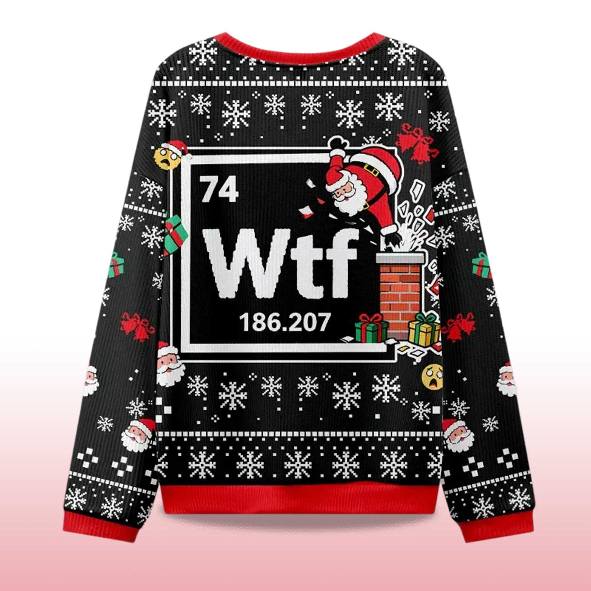 2026 Wtf The Element of Surprise Santa Christmas Ugly Sweater Moonbestprint