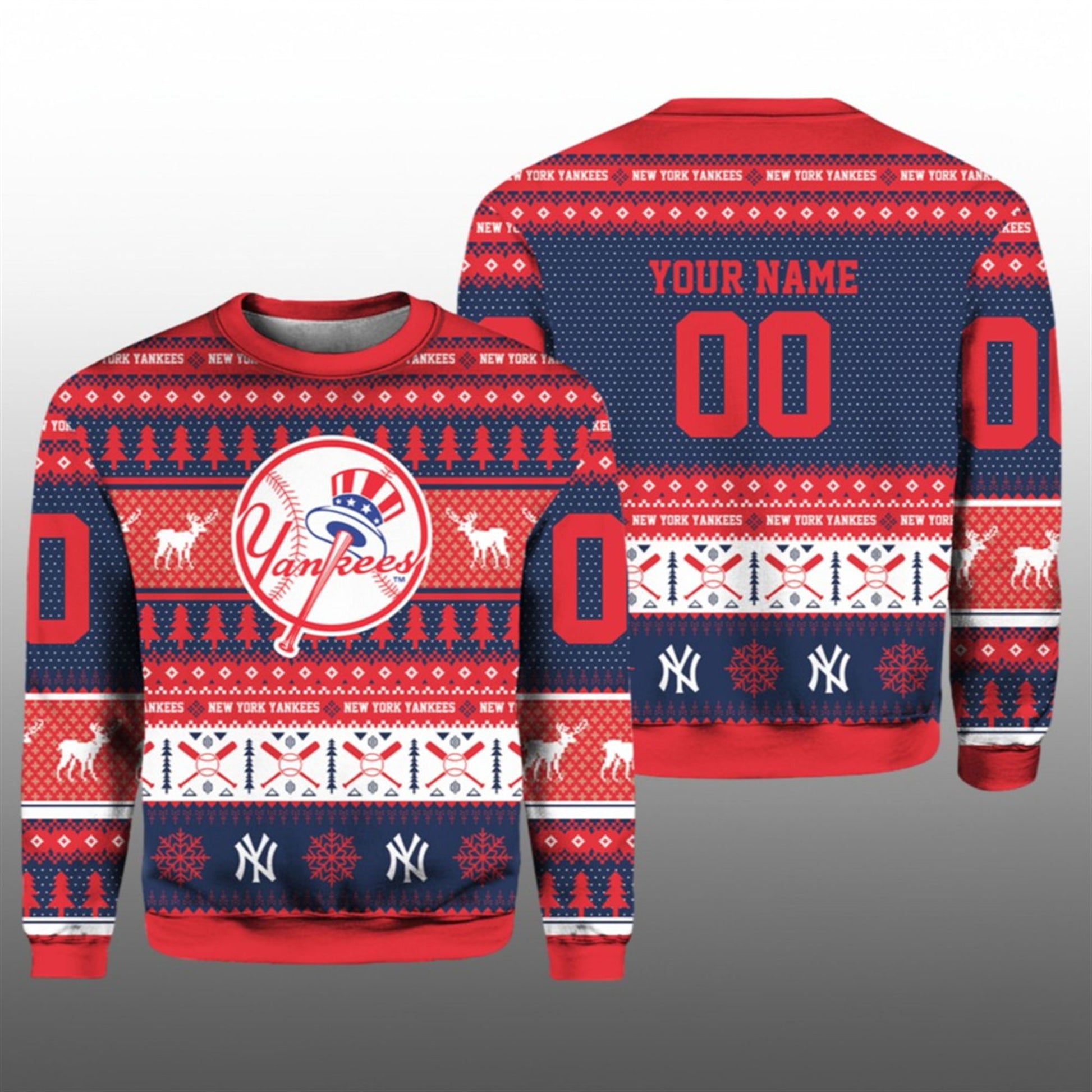 2026 Yankees Baseball Ugly Christmas Sweater - Moonbestprint