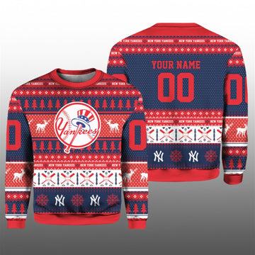 2026 Yankees Baseball Ugly Christmas Sweater - Moonbestprint