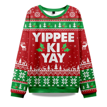 2026 Yippee Ki Yay Ugly Christmas Sweater Moonbestprint
