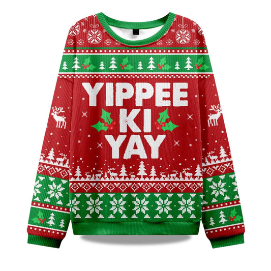 2026 Yippee Ki Yay Ugly Christmas Sweater Moonbestprint